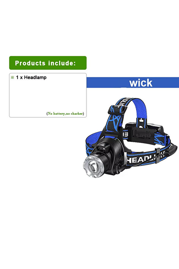 black V9 XHP360 High Power LED Headlamp Super Bright Zoomable Headlight USB Rechargeable Strong Ligh
