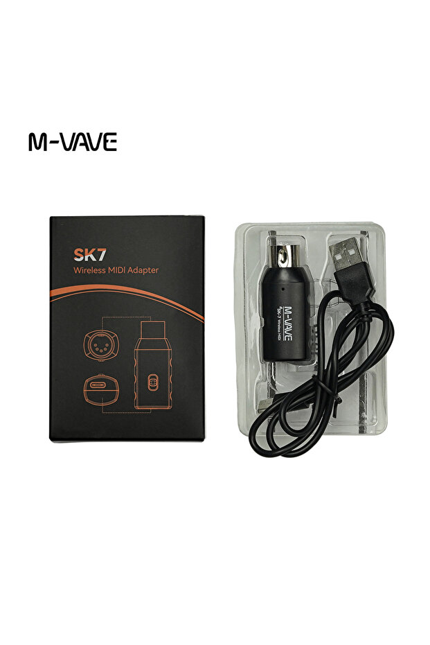 نظام إرسال/استقبال MIDI لاسلكي صغير قابل لإعادة الشحن SK7 M-VAVE SK7 MIDI Adapter