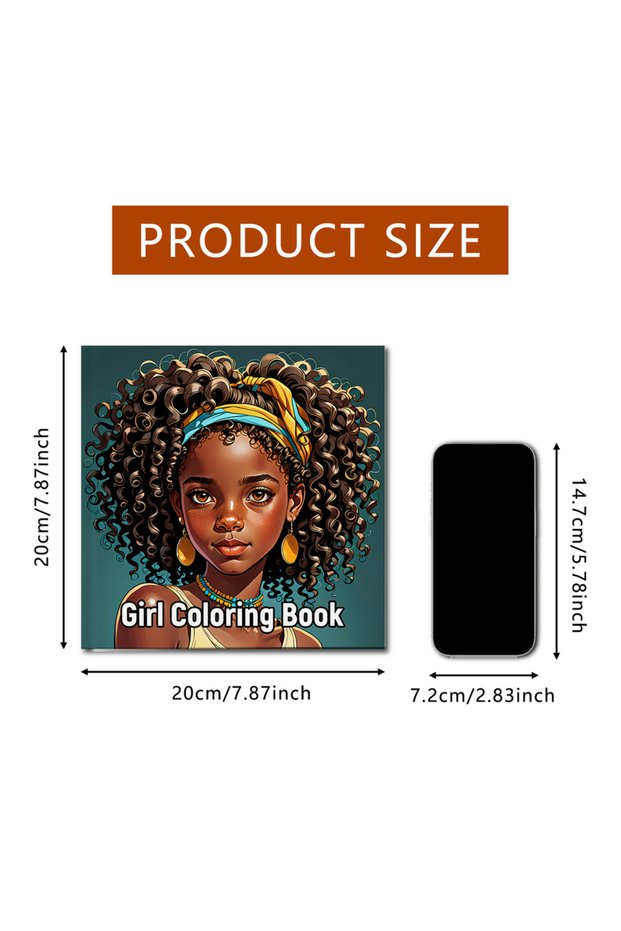 X1-643 1pc Art Coloring Book 24 Page Girl Patterns Gift For Birthday Party Relieve Stress Kill Time