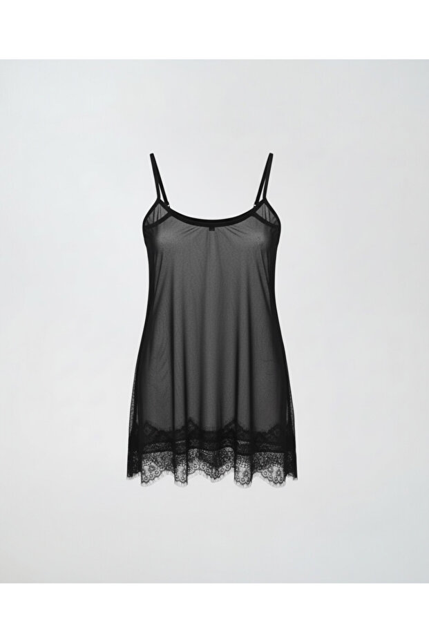 Lace Short Tulle Nightgown Tnmd1295G
