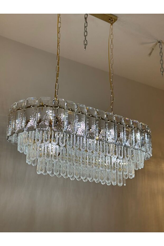 rectangular crystal chandelier - 3