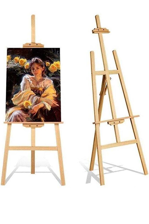 حامل رسم خشبي بيج اللون بطول 1.5 متر