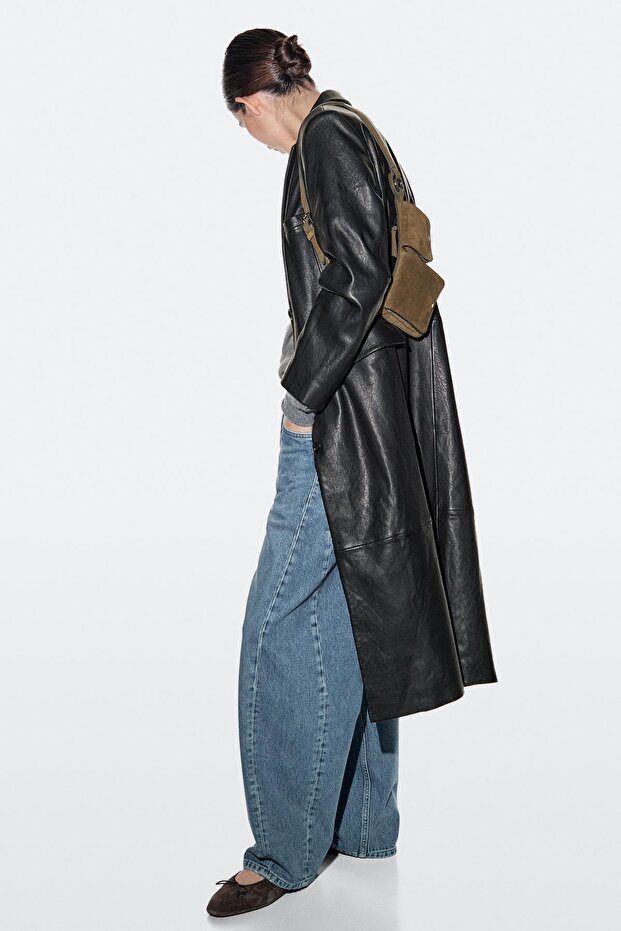 Double compartment leather belt bag - 4