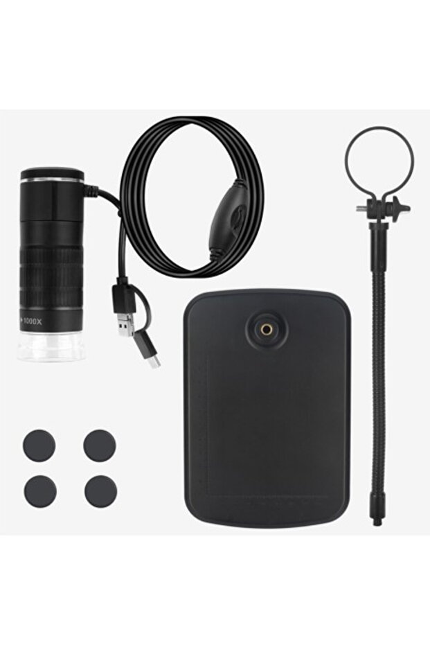 Digital Microscope, Adjustable Focus, LED Light, USB, 1000x - 2