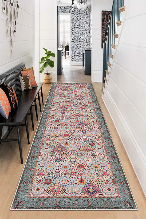 Washable Non-Slip Based Printed Floor Mat Kitchen Carpet