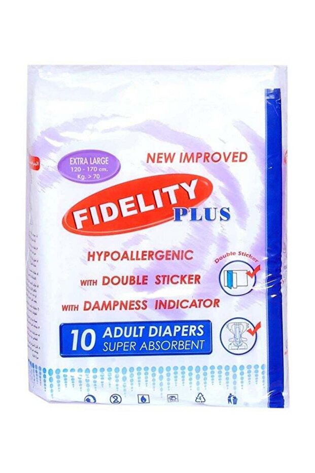 Pack Of 10 Adult Diapers, Extra Large, 120-170cm