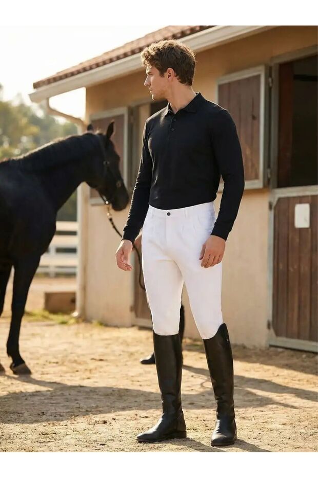 بنطلون ركوب الخيل للرجال من Peur Rider مقاوم للماء بالكامل ومصنوع من السيليكون