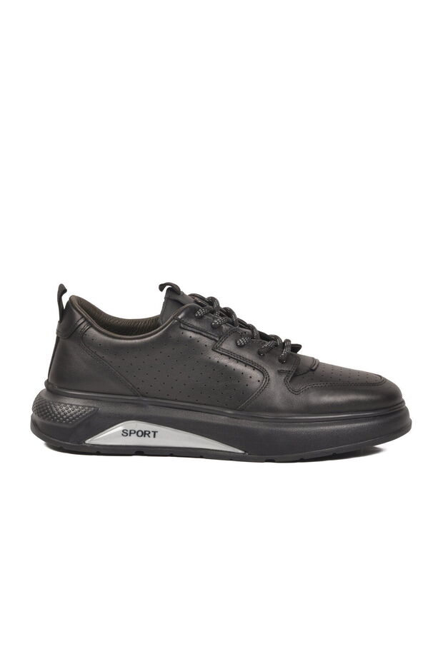 Black Genuine Leather Men's Casual Shoes 152-11594 m