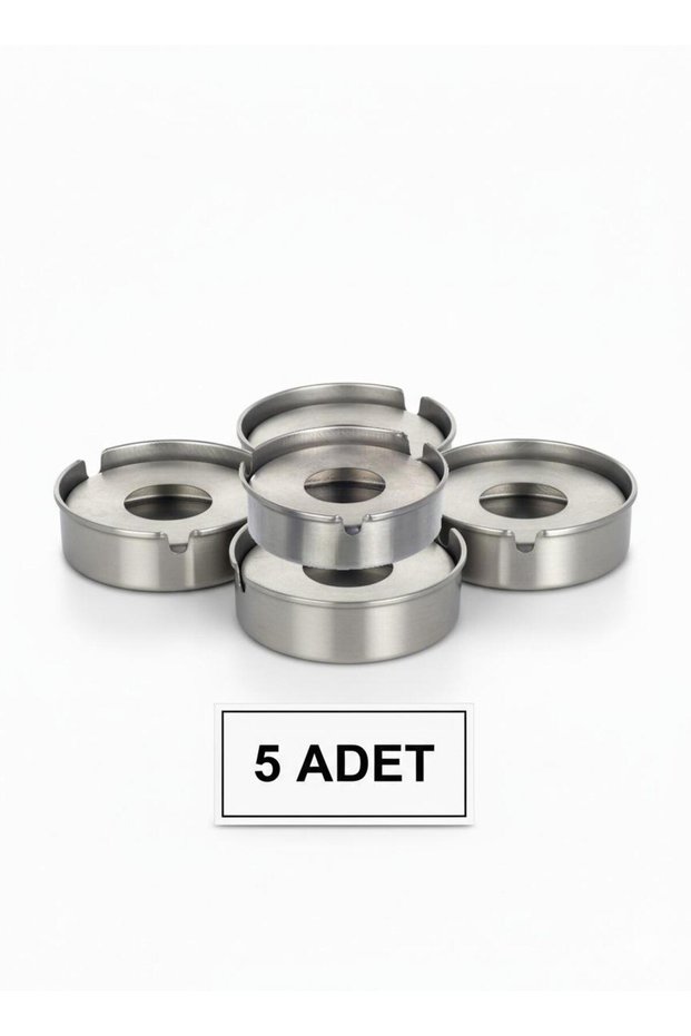 5'li Paslanmaz Metal Kül Tablası