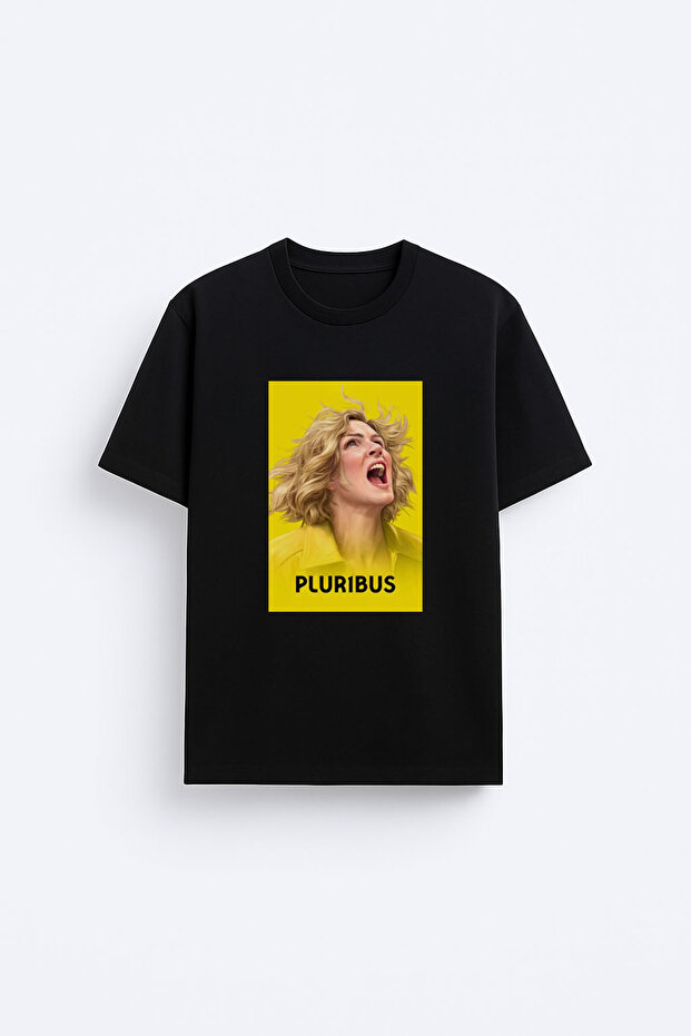 Pluribus Array Printed Crew Neck Unisex Black T-Shirt T-Shirt