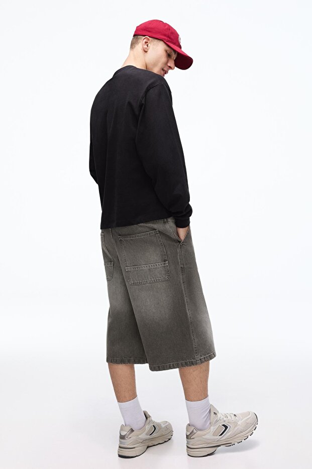 Denim kaykaycı bermuda - 2