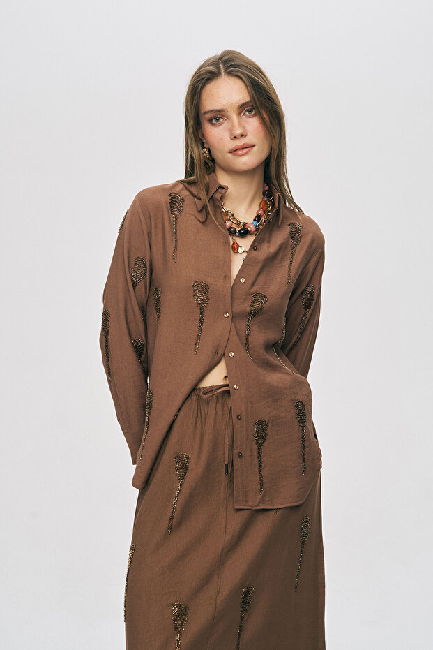 Women's Handcrafted Beaded Embroidered Shirt