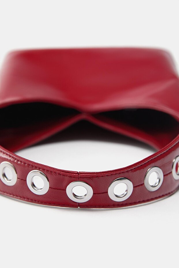 Zımba detaylı omuz çantası - 5