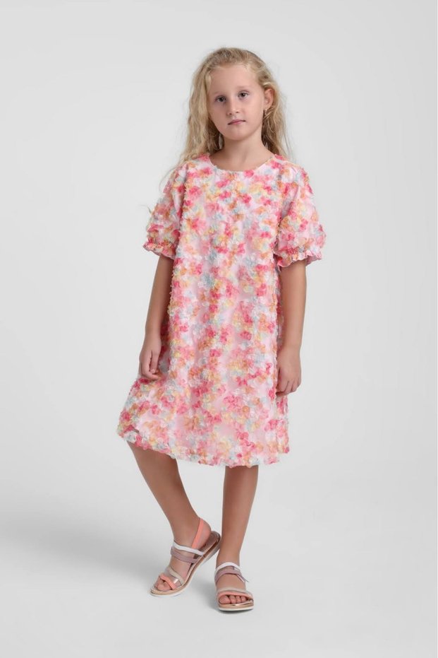 5-9 Years Colorce Love Girl's Dress-Pink