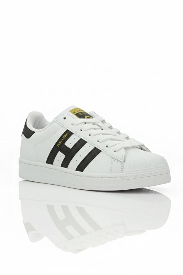 Unisex White Black Sneaker Oyster Toe Casual Shoes - Comfortable Sole