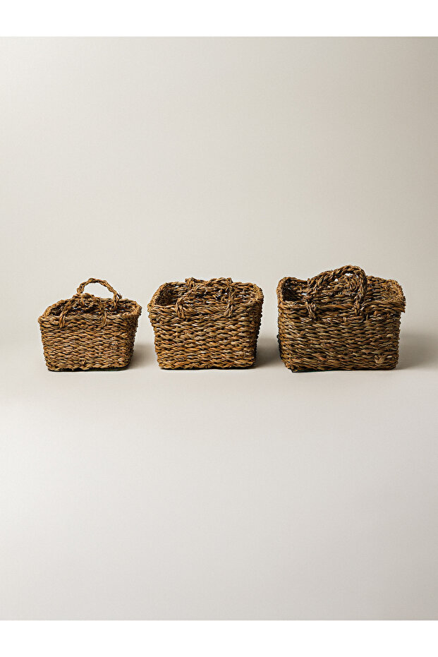 Pillar 3'lü Hasır Sepet Seti - 1