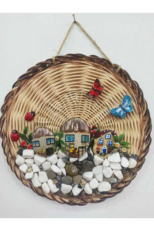 Taş Bambu Duvar Tabağı - 1