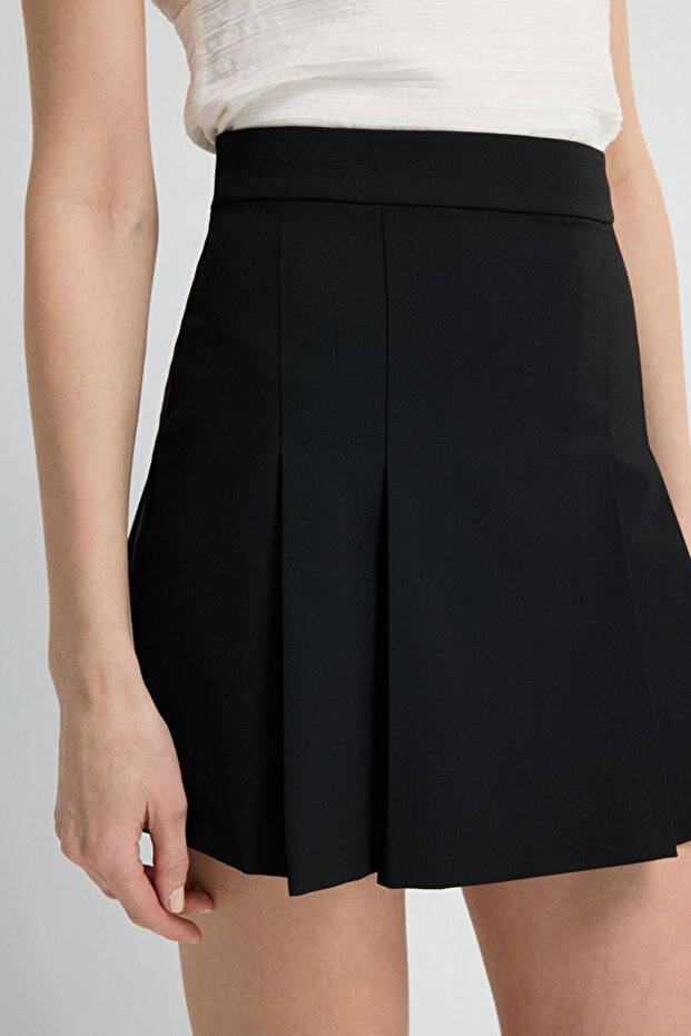 Pileli Mini Etek - 4