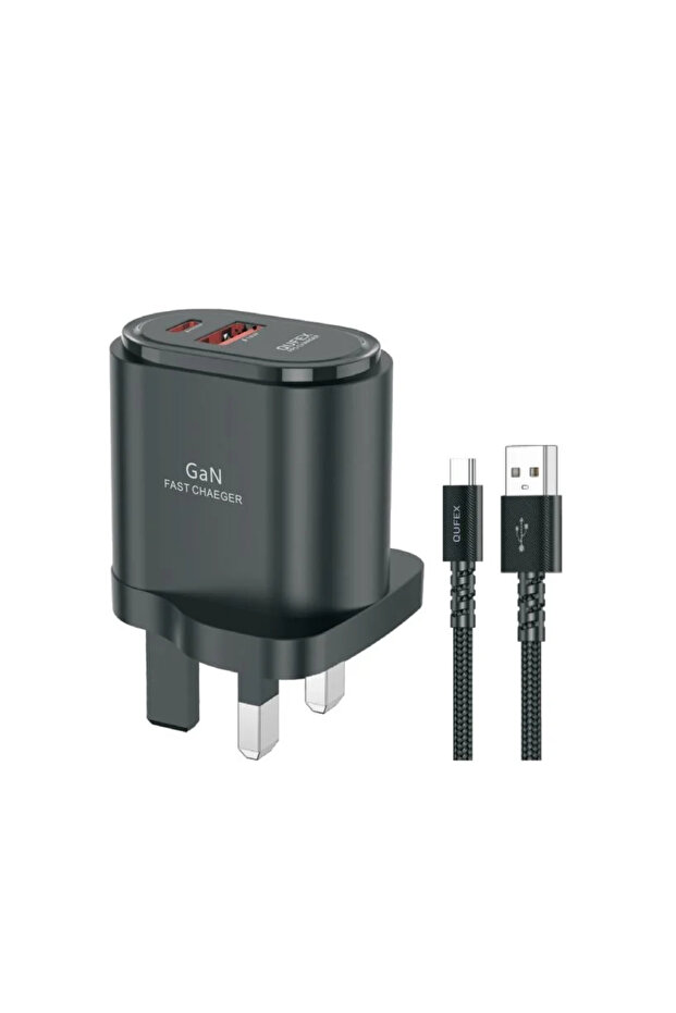 شاحن حائط بقوة 43 واط مع كابل شحن USB إلى Type-C - QFXHC74