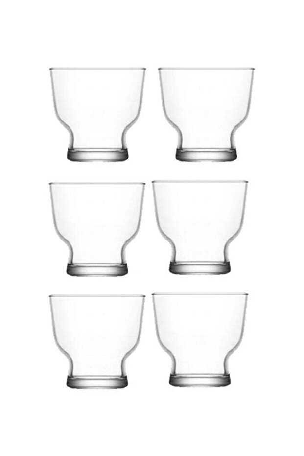 6-Piece Petit Ice Cream Cup Set Clear 240ml