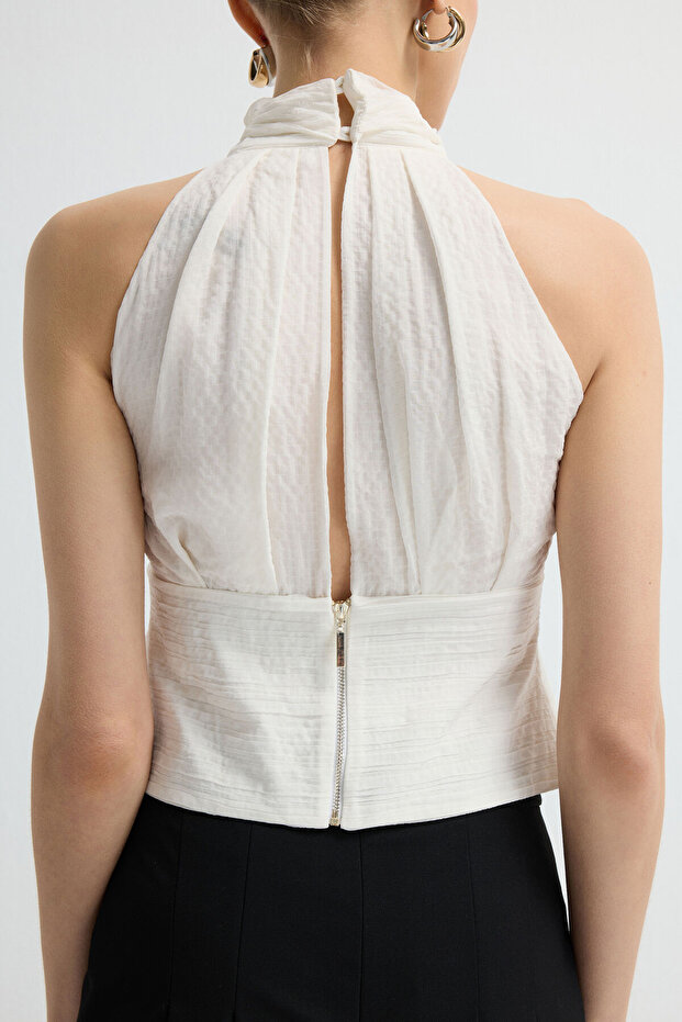 Kolsuz Piliseli Bluz - 5