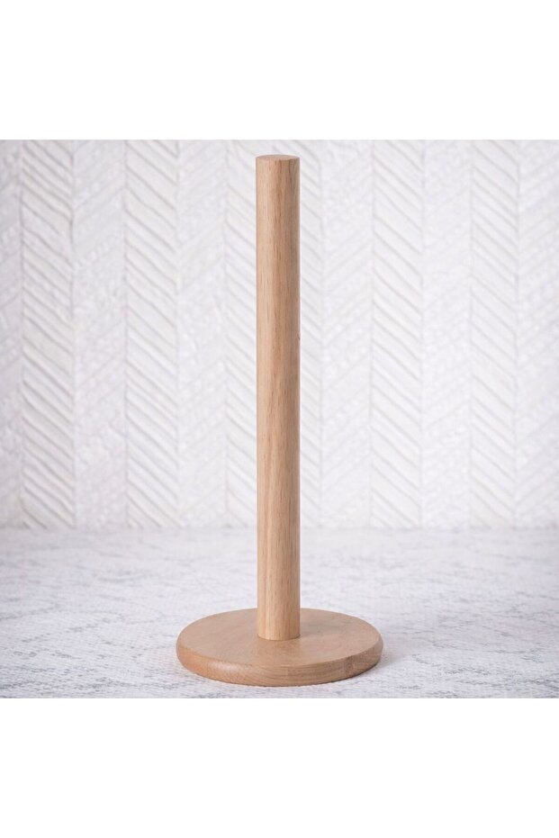 Wooden Roll Napkin Holder – Natural Wood Tabletop Napkin Holder