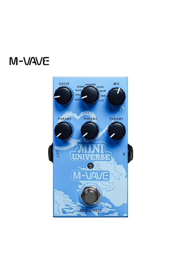 دواسة التأخير الرقمي Mini Universe M-VAVE Elemental، 9 مؤثرات صوتية كلاسيكية، معادل صوت ثلاثي النطاقات وخاصية التجاوز الحقيقي