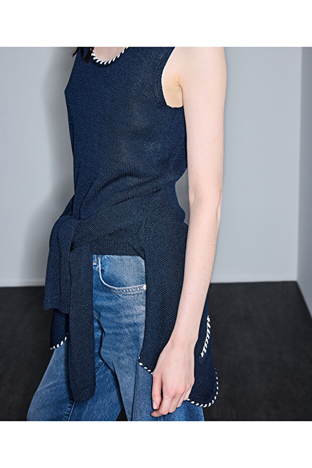 Kontrast biyeli triko - 2