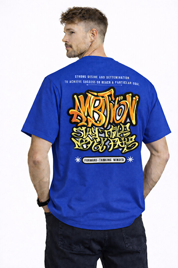 Basic T-Shirt with Front and Back Text Detail