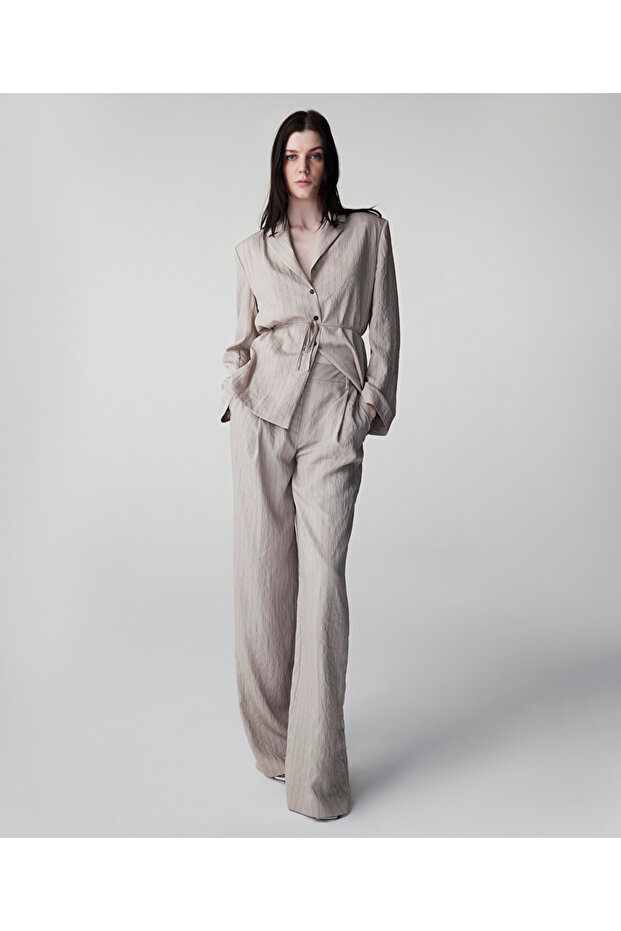Striped Jacquard Trousers