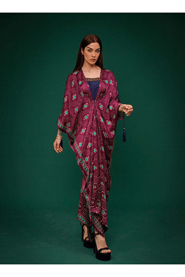 Naqsh kaftan (purple)