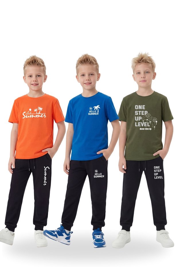 Boy's 3-Piece Top and Bottom Set – Seasonal Casual Combination