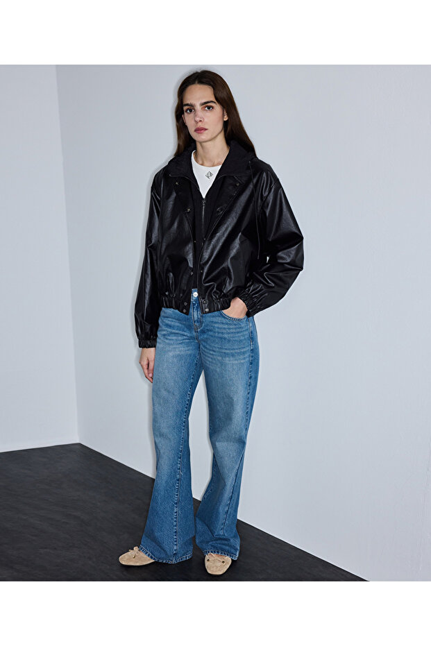 Çift parça görünüm bomber mont - 2