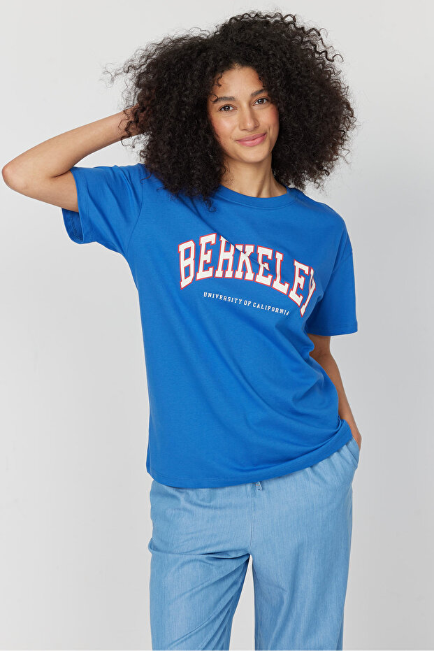 Kadın Baskılı Basic T-shırt - 5