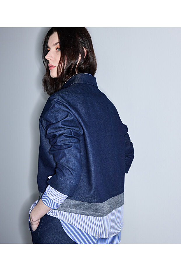 Kontrast katmanlı sweatshirt - 6