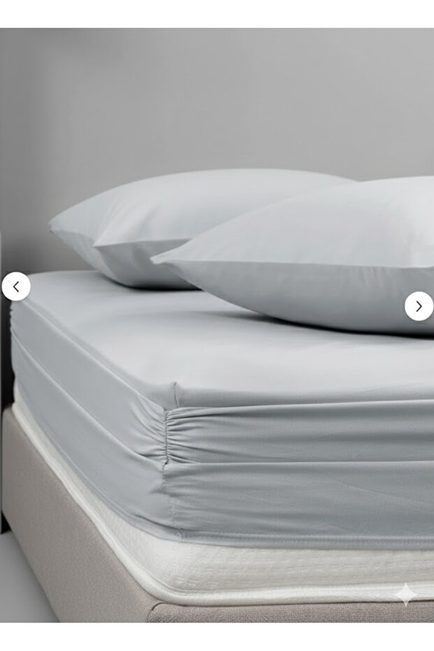 Fitted Combed Cotton Bed Sheet 100*200+30 cm Gray