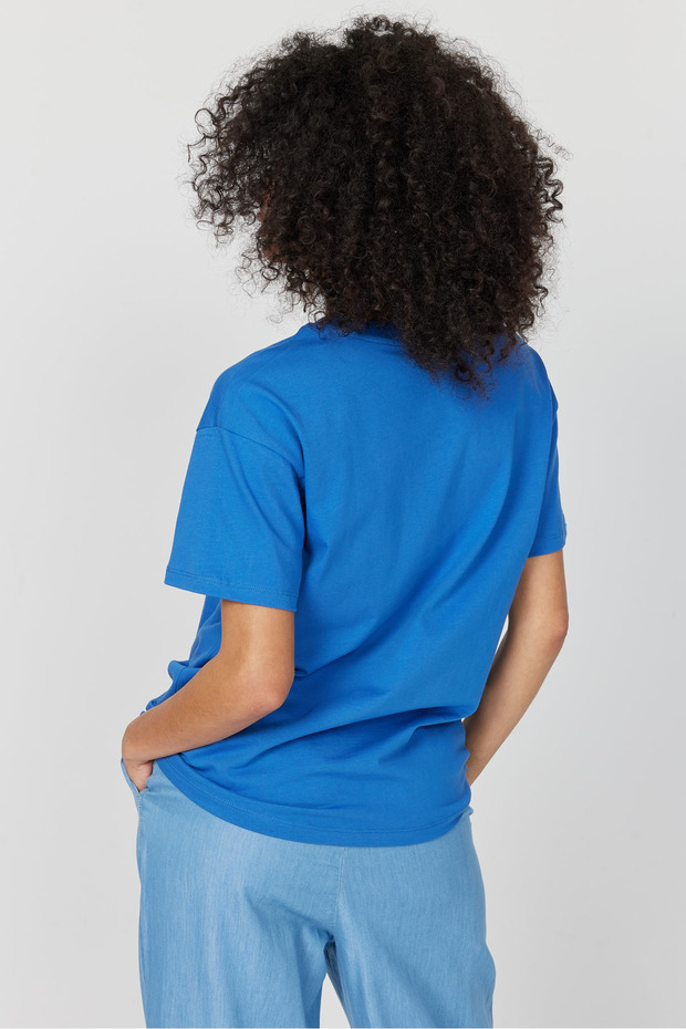 Kadın Baskılı Basic T-shırt - 6