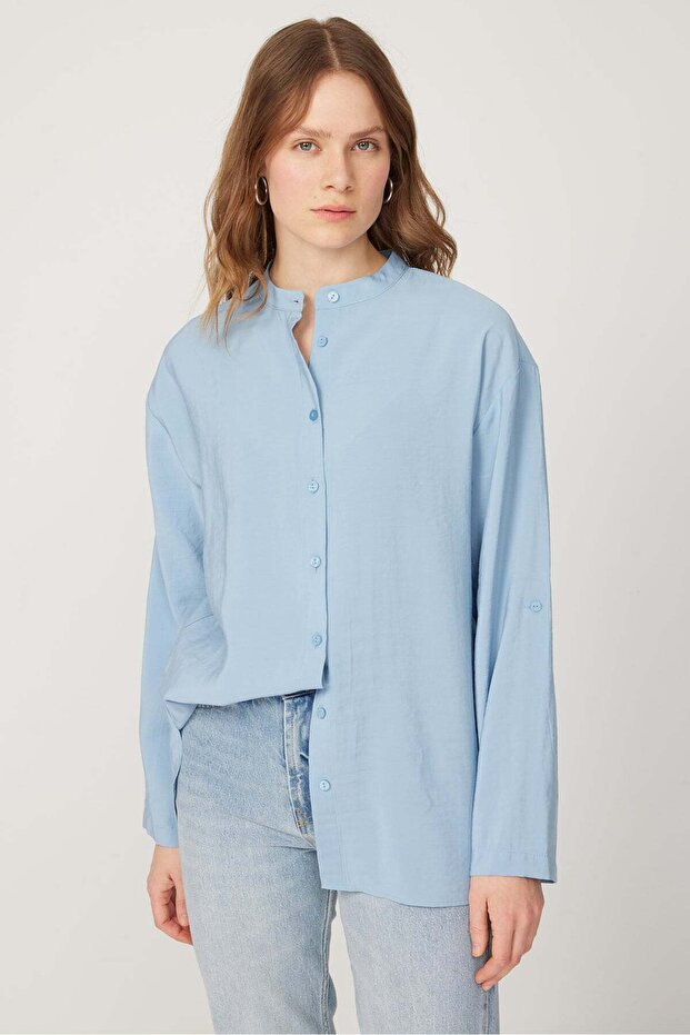 Kadın Hakim Yaka Gömlek - 1