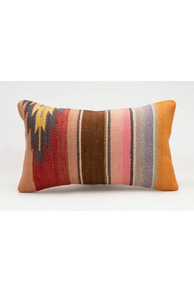 Vintage Throw Pillow Cover Made from Handmade Rug, Wool, 30X50 cm