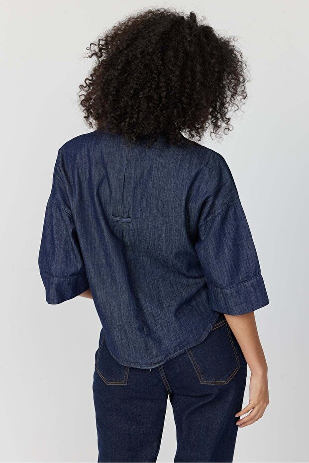 Kadın Kot Gömlek - 5