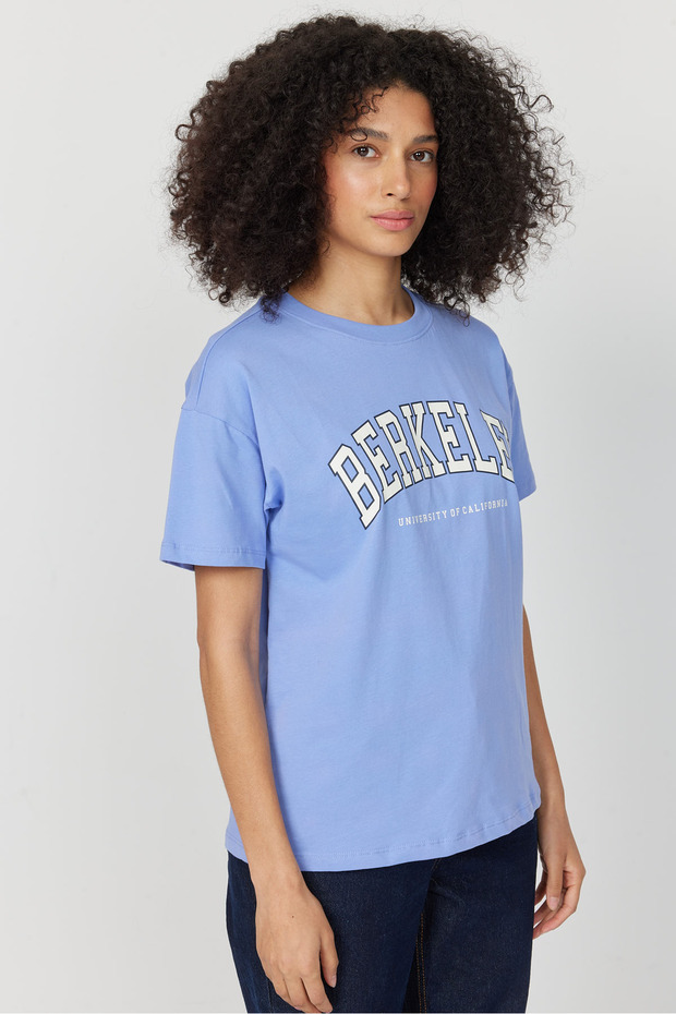 Kadın Baskılı Basic T-shırt - 3