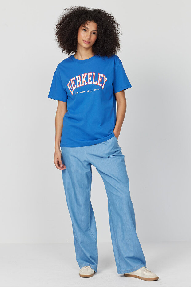 Kadın Baskılı Basic T-shırt - 8