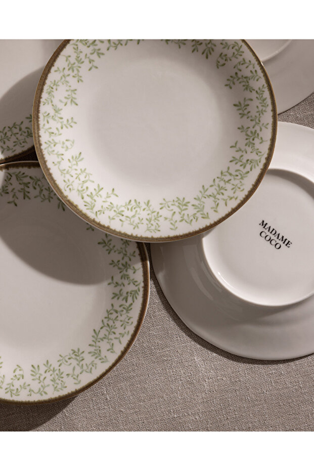 Welcon 6'lı Pasta Tabağı Seti - Yeşil - 19 cm - 6