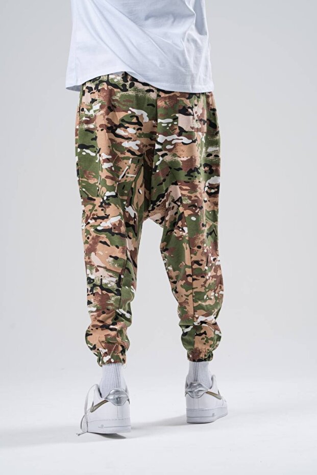 بنطلون شالوار منقوش بخصر مطاطي - 3