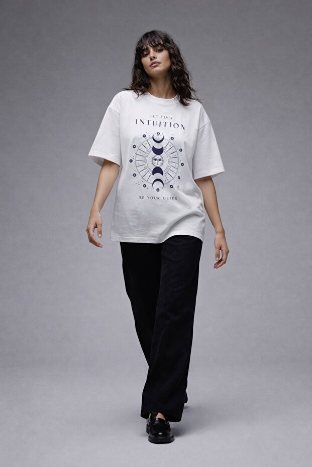 Oversize Baskılı Unisex Tshirt - 2