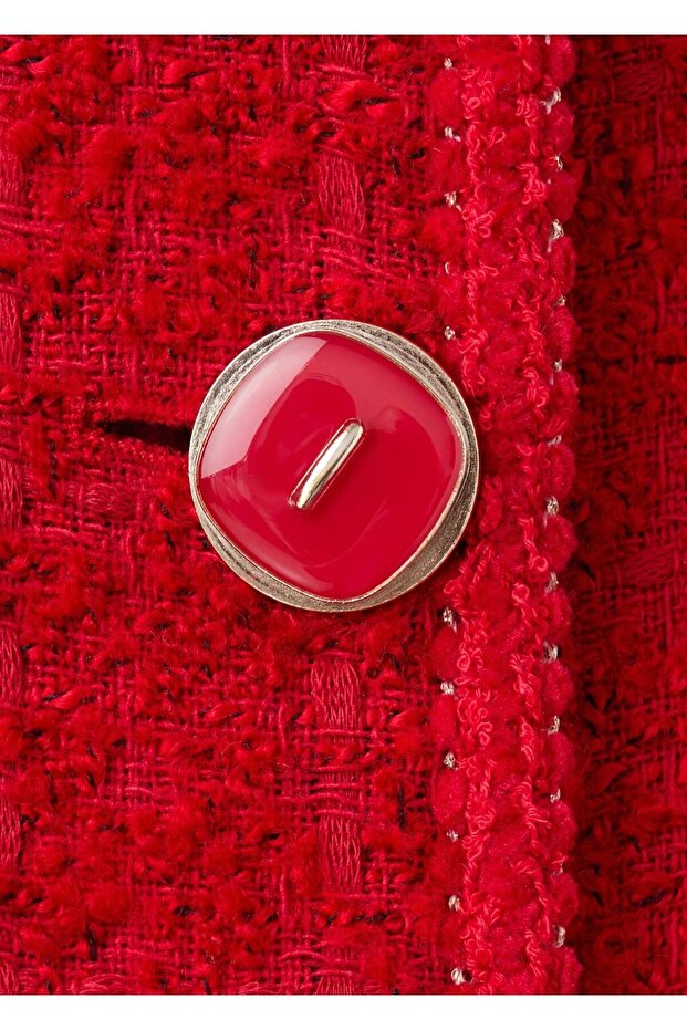 Düğmeleri taşlı tüvit ceket - 7