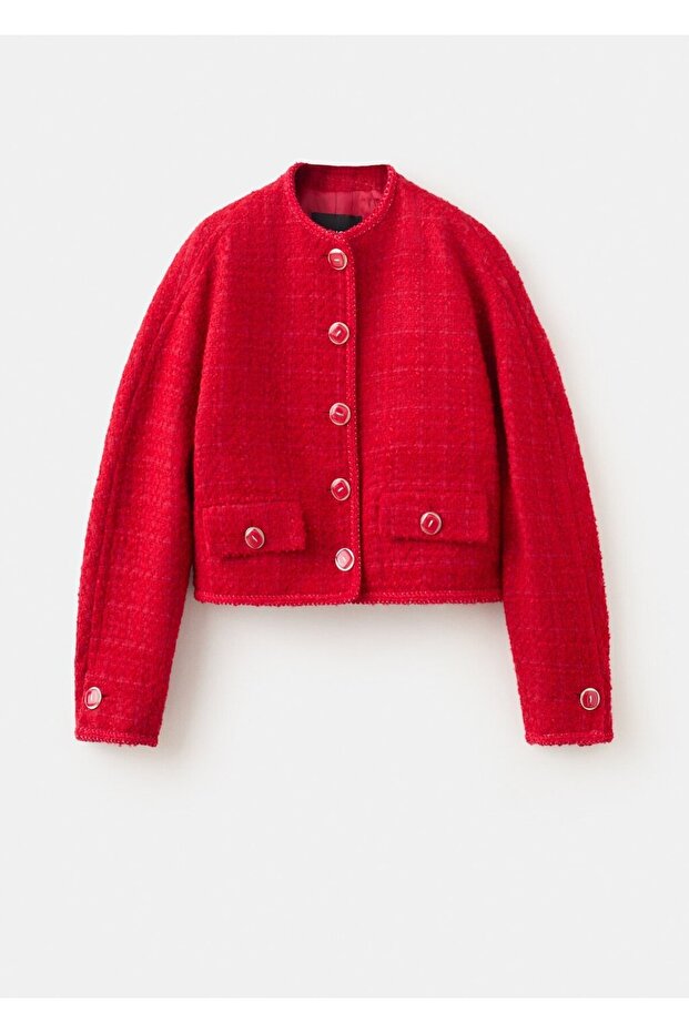 Düğmeleri taşlı tüvit ceket - 3