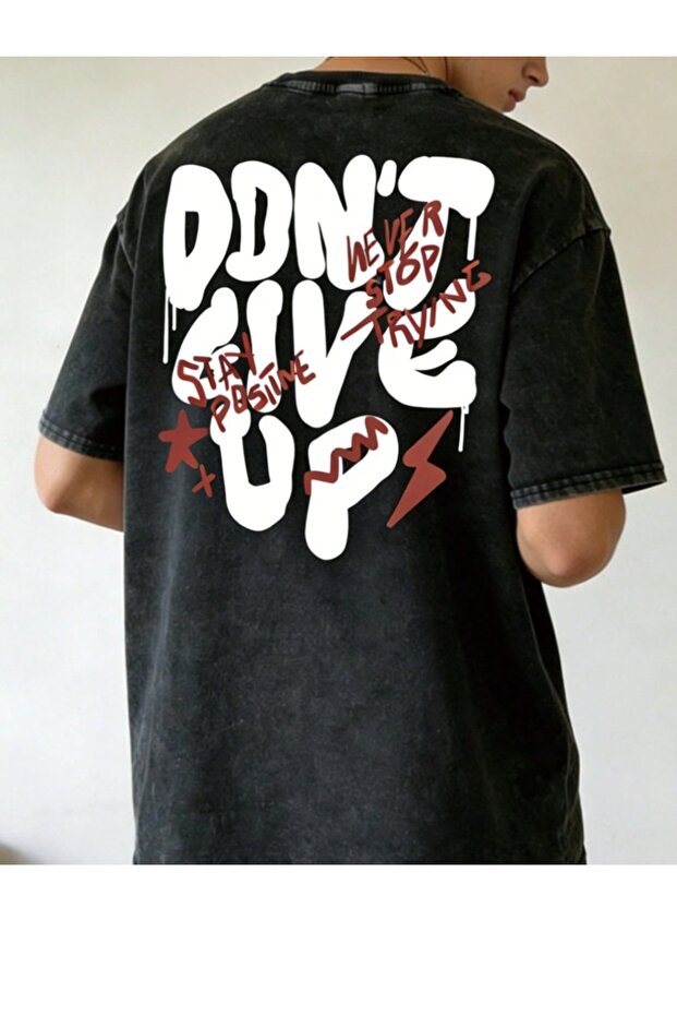 Acid-Washed Oversized Unisex T-Shirt - Washed Oversized T-Shirt