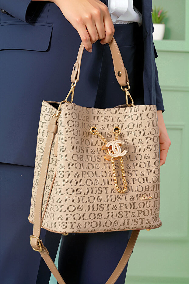 Women's Long Crossbody Bag with 3 Compartments, Shoulder & Hand Bag (24X17 cm)