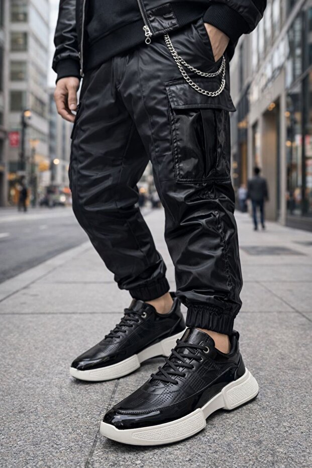 DERİ ŞIK GÜNLÜK SNEAKER - 3